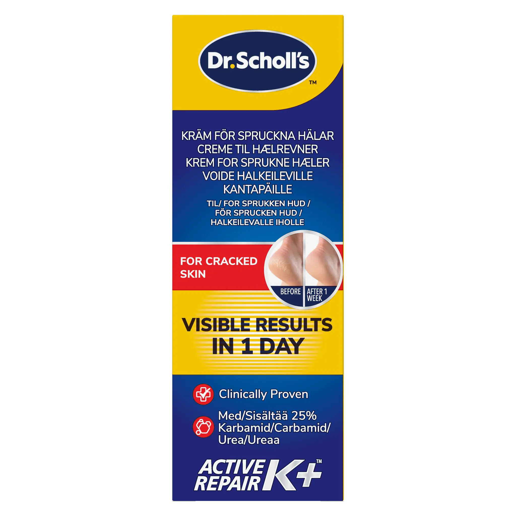 Scholl Creme til hælrevner K+ - 60 ml